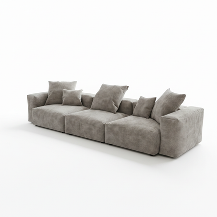 Solenza Haven | 142" Oversized Modular Corduroy 3-Seater Sofa | Washable & Pet-Friendly