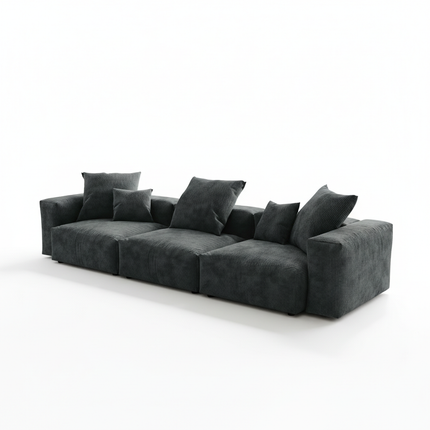 Solenza Haven | 142" Oversized Modular Corduroy 3-Seater Sofa | Washable & Pet-Friendly