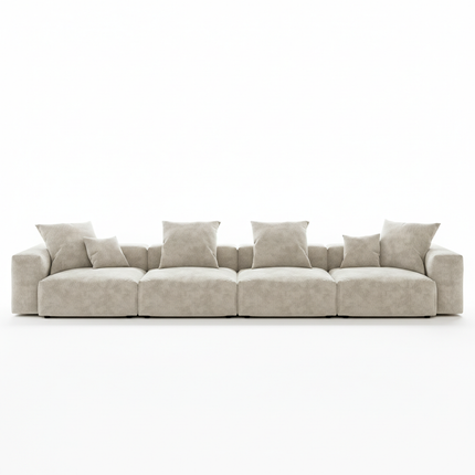 Solenza Haven | 181" XL Modular Corduroy 4-Seater Sofa | Washable & Pet-Friendly