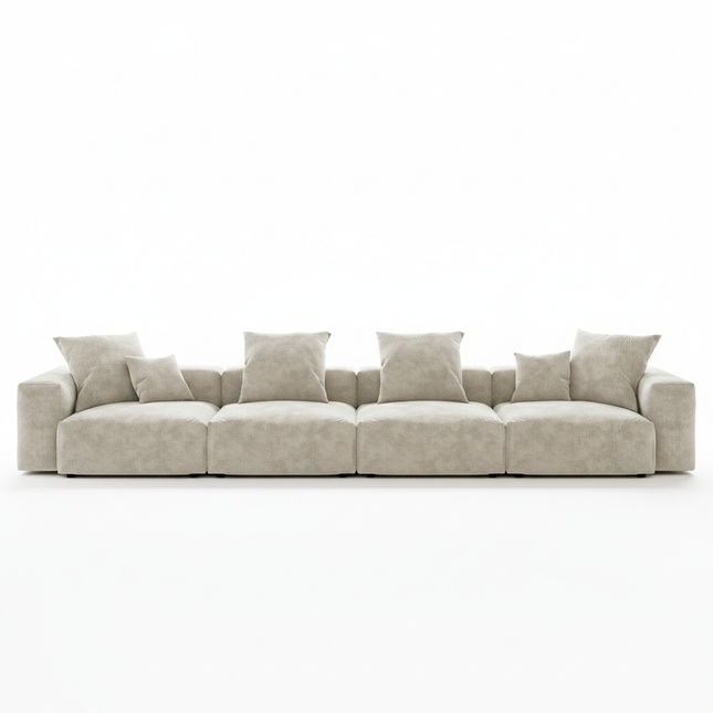 Solenza Haven | 181" XL Modular Corduroy 4-Seater Sofa | Washable & Pet-Friendly