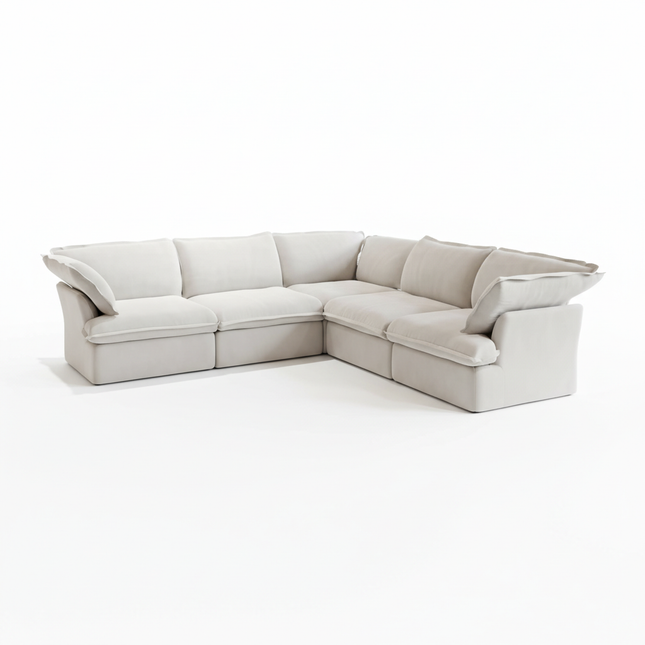 Solenza Lounge | 122" Cloud Modular Corner Sectional | Washable Sofa