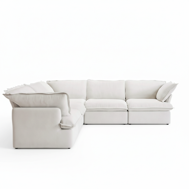 Solenza Lounge | 122" Cloud Modular Corner Sectional | Washable Sofa
