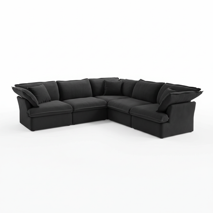 Solenza Lounge | 122" Cloud Modular Corner Sectional | Washable Sofa