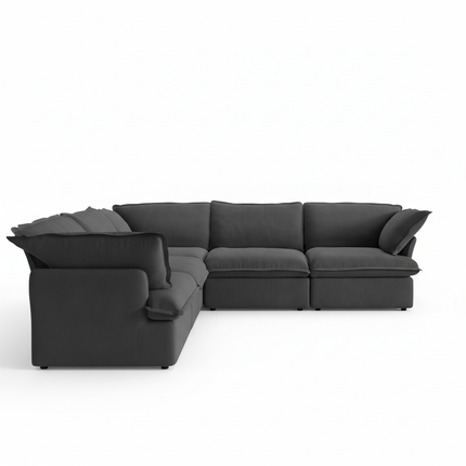 Solenza Lounge | 122" Cloud Modular Corner Sectional | Washable Sofa