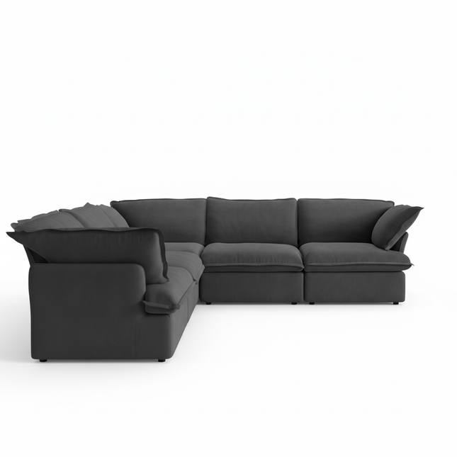 Solenza Lounge | 122" Cloud Modular Corner Sectional | Washable Sofa