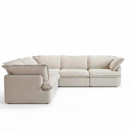 Solenza Lounge | 122" Cloud Modular Corner Sectional | Washable Sofa