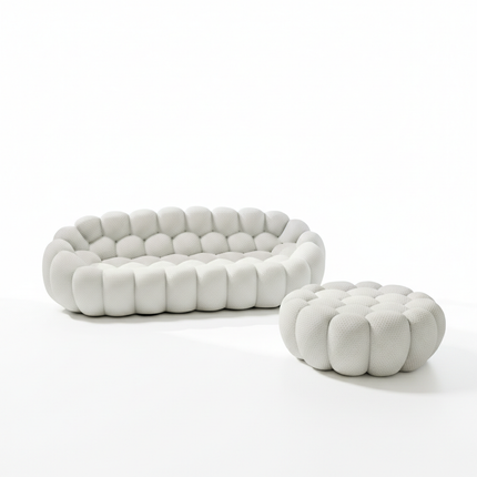 Solenza Bubble | 3-Seat Modular Sofa + Ottoman | 3D-Knitted Fabric