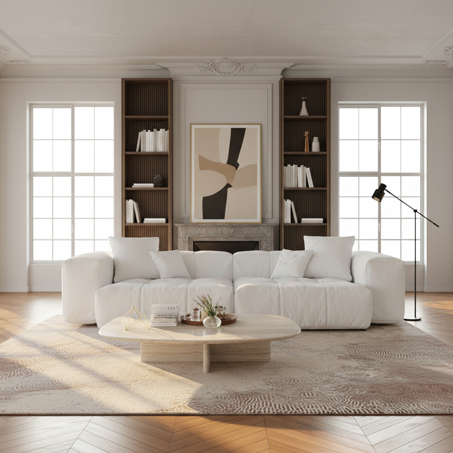 Solenza Elysian | 104" Modular 2-Seater Loveseat | Washable Linen Sofa