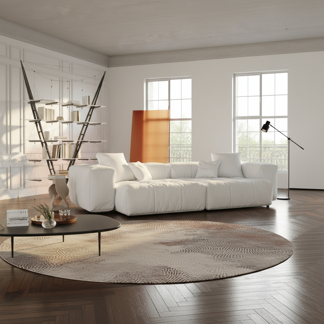 Solenza Elysian | 104" Modular 2-Seater Loveseat | Washable Linen Sofa