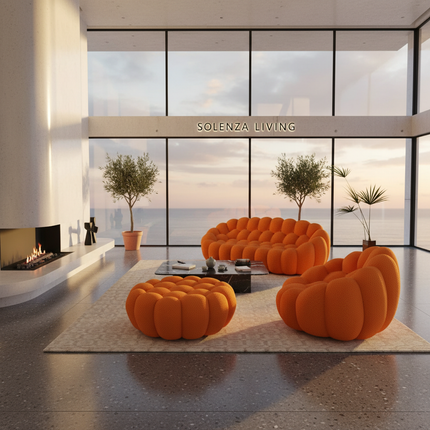 Solenza Bubble | 3-Seat + Chair + Ottoman | 3D-Knitted Fabric