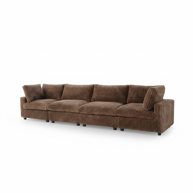 Solenza Palatina | 157" XL Cloud Modular 4-Seater Sofa | Washable Plush Fabric