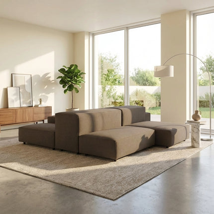 Solenza | Extrasoft Modular Sofa | Designer Linen Cloud Collection