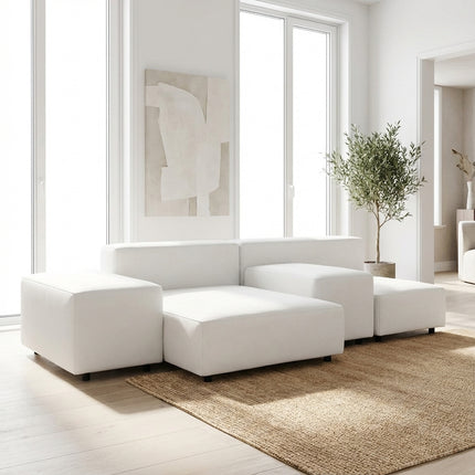 Solenza | Extrasoft Modular Sofa | Designer Linen Cloud Collection
