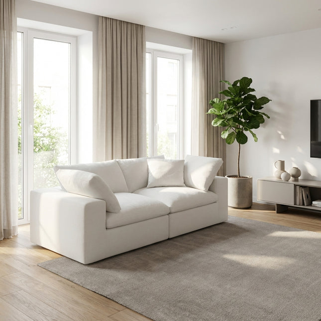 Solenza Nuvia | 80" Cloud Modular Sofa | Washable Linen
