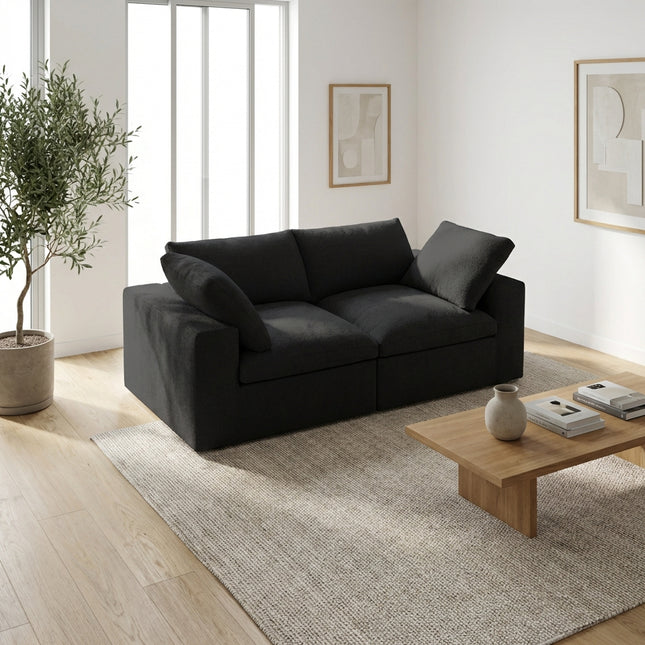 Solenza Nuvia | 80" Cloud Modular Sofa | Washable Linen