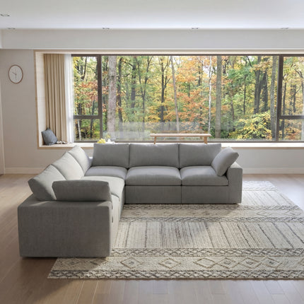 Solenza Nuvia | 120" V-Shaped Cloud Modular Sectional | Washable