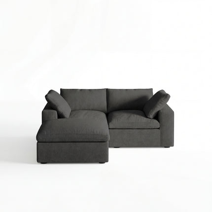 Solenza Nuvia | 80" Cloud Modular Sectional Sofa with Ottoman | Washable