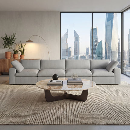 Solenza Nuvia | 160" Cloud Modular 4-Seat Sectional Sofa | Washable
