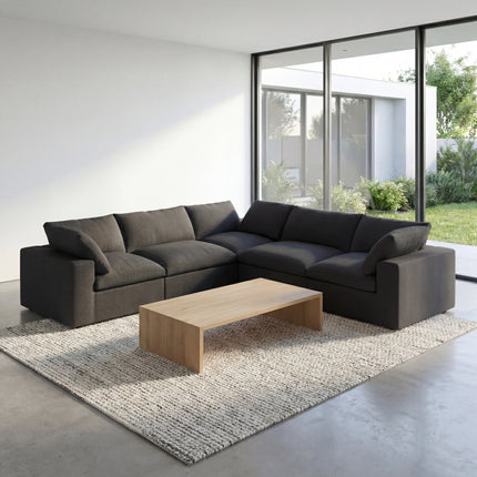 Solenza Nuvia | 120" V-Shaped Cloud Modular Sectional | Washable