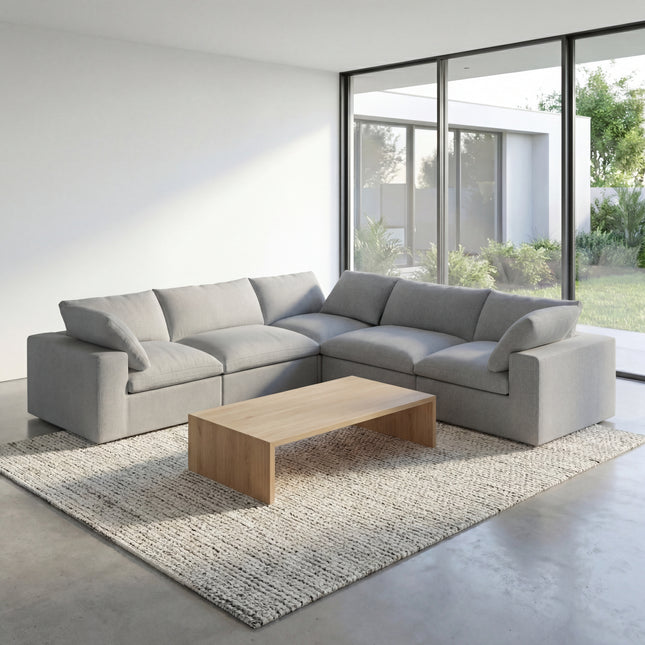 Solenza Nuvia | 120" V-Shaped Cloud Modular Sectional | Washable