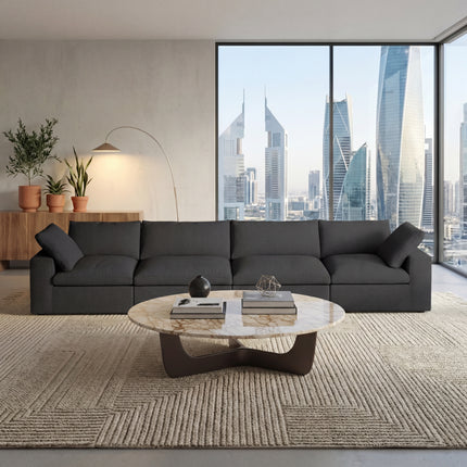 Solenza Nuvia | 160" Cloud Modular 4-Seat Sectional Sofa | Washable