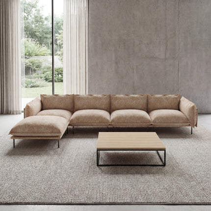 Solenza Aurora | 147" XL Cloud Modular 4-Seater Sectional + Ottoman - Washable Velvet