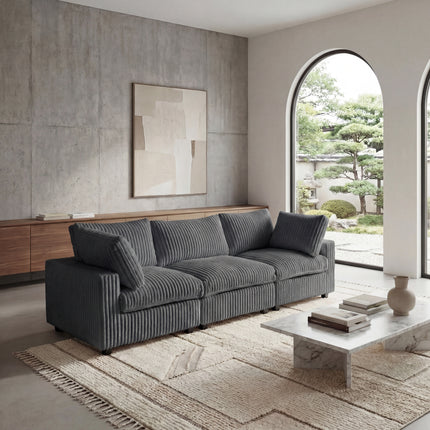 Solenza Palatina | 118" Cloud Modular 3-Seater Sofa | Washable Plush Fabric