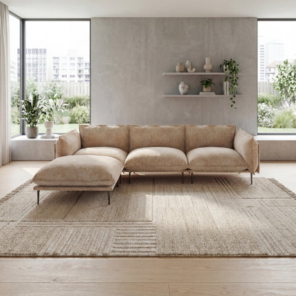 Solenza Aurora | 111" Cloud Modular 3-Seater Sectional + Ottoman - Washable Velvet