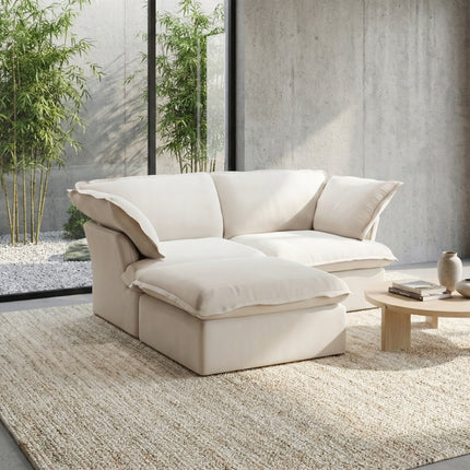 Solenza Lounge | 83" Cloud Modular Sectional + Ottoman | Washable Sofa