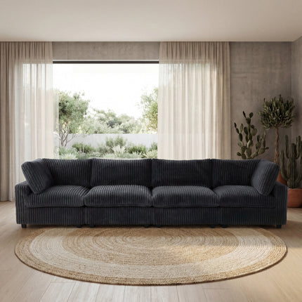 Solenza Palatina | 157" XL Cloud Modular 4-Seater Sofa | Washable Plush Fabric