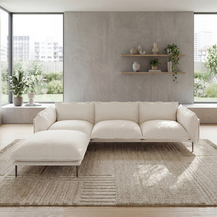 Solenza Aurora | 111" Cloud Modular 3-Seater Sectional + Ottoman - Washable Velvet