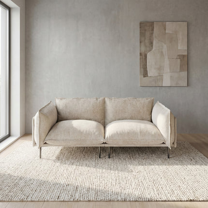 Solenza Aurora | 75" Cloud Modular 2-Seater Loveseat Sofa - Washable Velvet