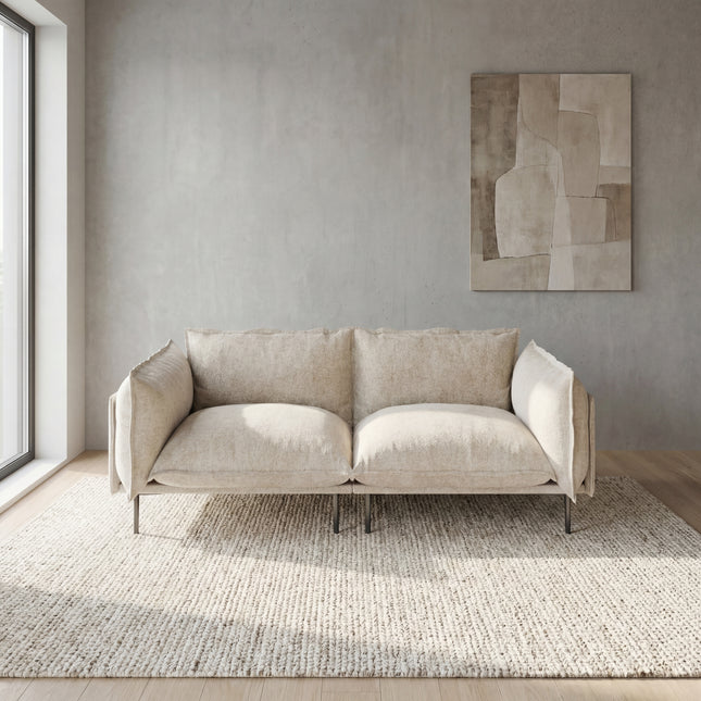 Solenza Aurora | 75" Cloud Modular 2-Seater Loveseat Sofa - Washable Velvet