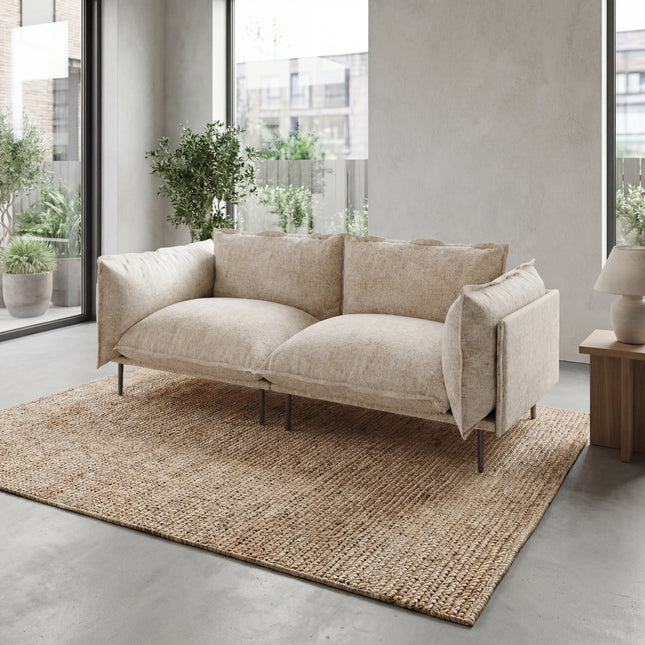 Solenza Aurora | 75" Cloud Modular 2-Seater Loveseat Sofa - Washable Velvet