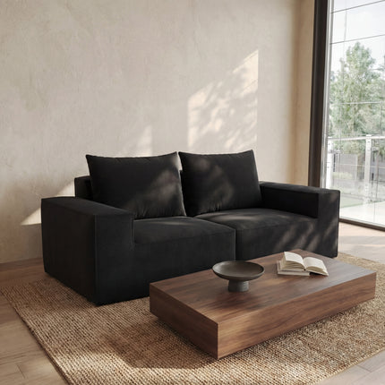 Solenza Mellow | 83" Cloud Modular 2-Seater Loveseat Sofa | Washable Velvet Sofa
