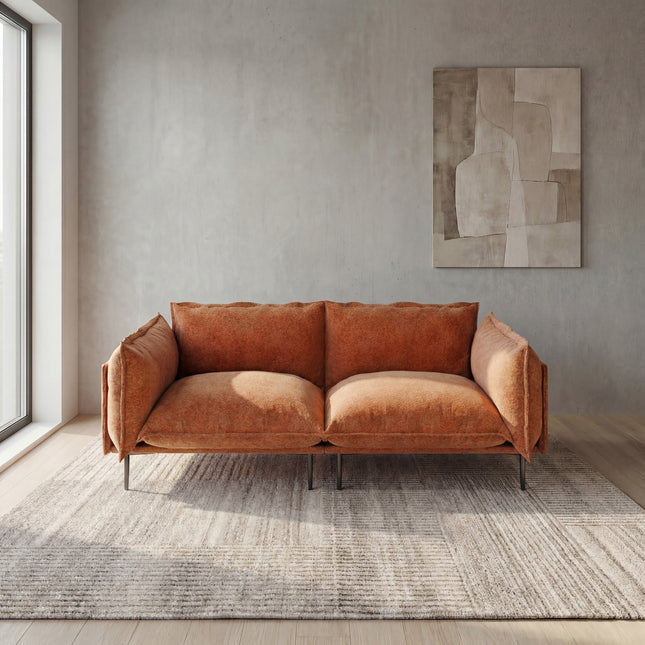 Solenza Aurora | 75" Cloud Modular 2-Seater Loveseat Sofa - Washable Velvet