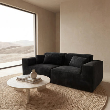 Solenza Mellow | 83" Cloud Modular 2-Seater Loveseat Sofa | Washable Velvet Sofa