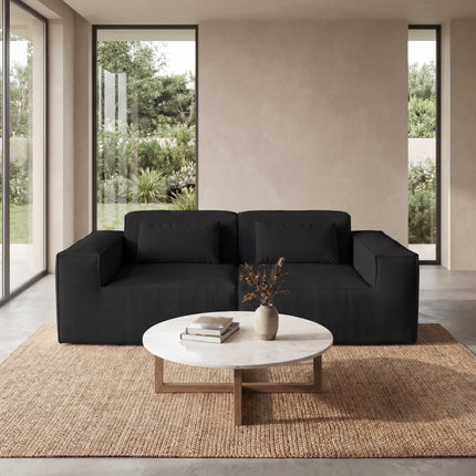 Solenza Mellow | 83" Cloud Modular 2-Seater Loveseat Sofa | Washable Velvet Sofa