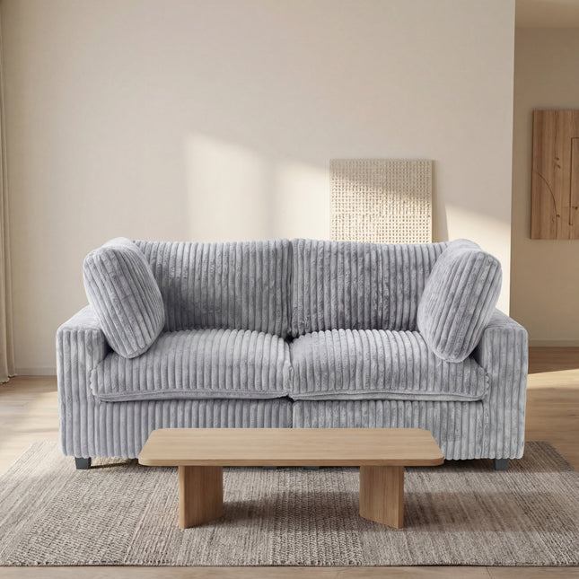 Solenza Palatina | 79" Cloud Modular 2-Seater Loveseat Sofa | Washable Plush Fabric