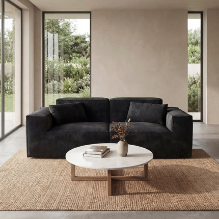 Solenza Mellow | 83" Cloud Modular 2-Seater Loveseat Sofa | Washable Velvet Sofa