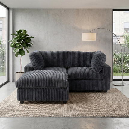 Solenza Palatina | 79" Cloud Modular 2-Seater Sectional + Ottoman | Washable Plush Fabric