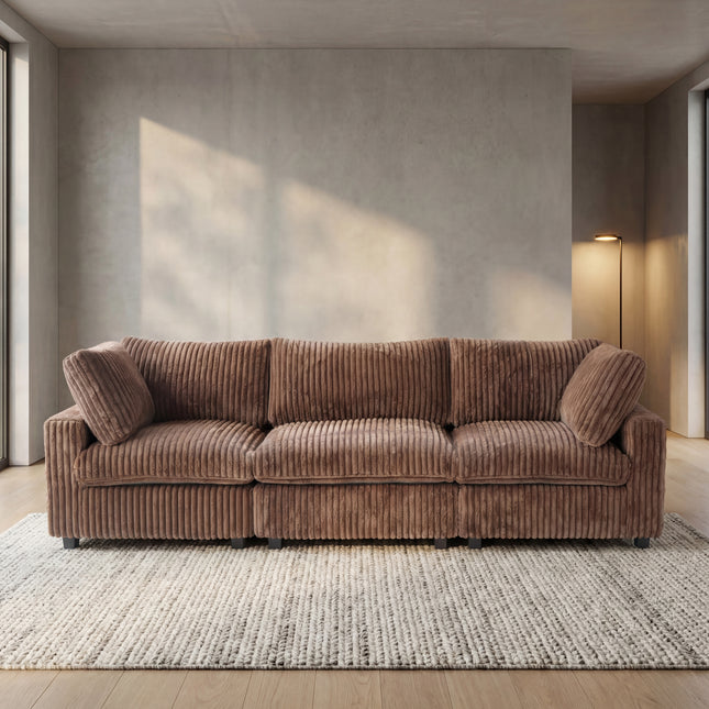 Solenza Palatina | 118" Cloud Modular 3-Seater Sofa | Washable Plush Fabric