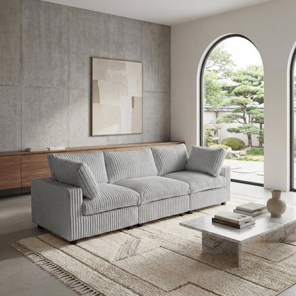 Solenza Palatina | 118" Cloud Modular 3-Seater Sofa | Washable Plush Fabric