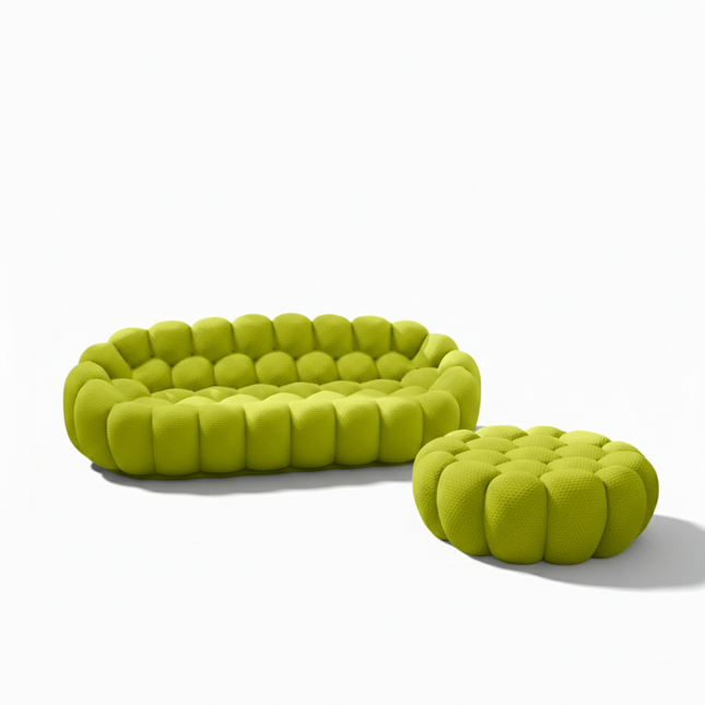 Solenza Bubble | 3-Seat Modular Sofa + Ottoman | 3D-Knitted Fabric