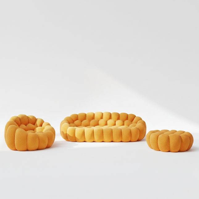 Solenza Bubble | 3-Seat + Chair + Ottoman | 3D-Knitted Fabric