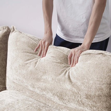 Solenza Aurora | 111" Cloud Modular U-Shaped Sectional + 2 Ottomans - Washable Velvet