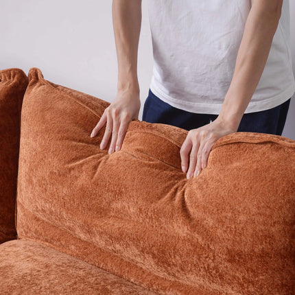 Solenza Aurora | 111" Cloud Modular U-Shaped Sectional + 2 Ottomans - Washable Velvet