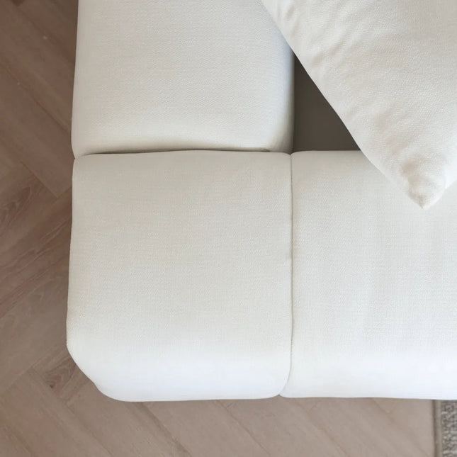 Solenza Elysian | 92" Modular 4-Piece Sectional Sofa | Washable Linen Sofa